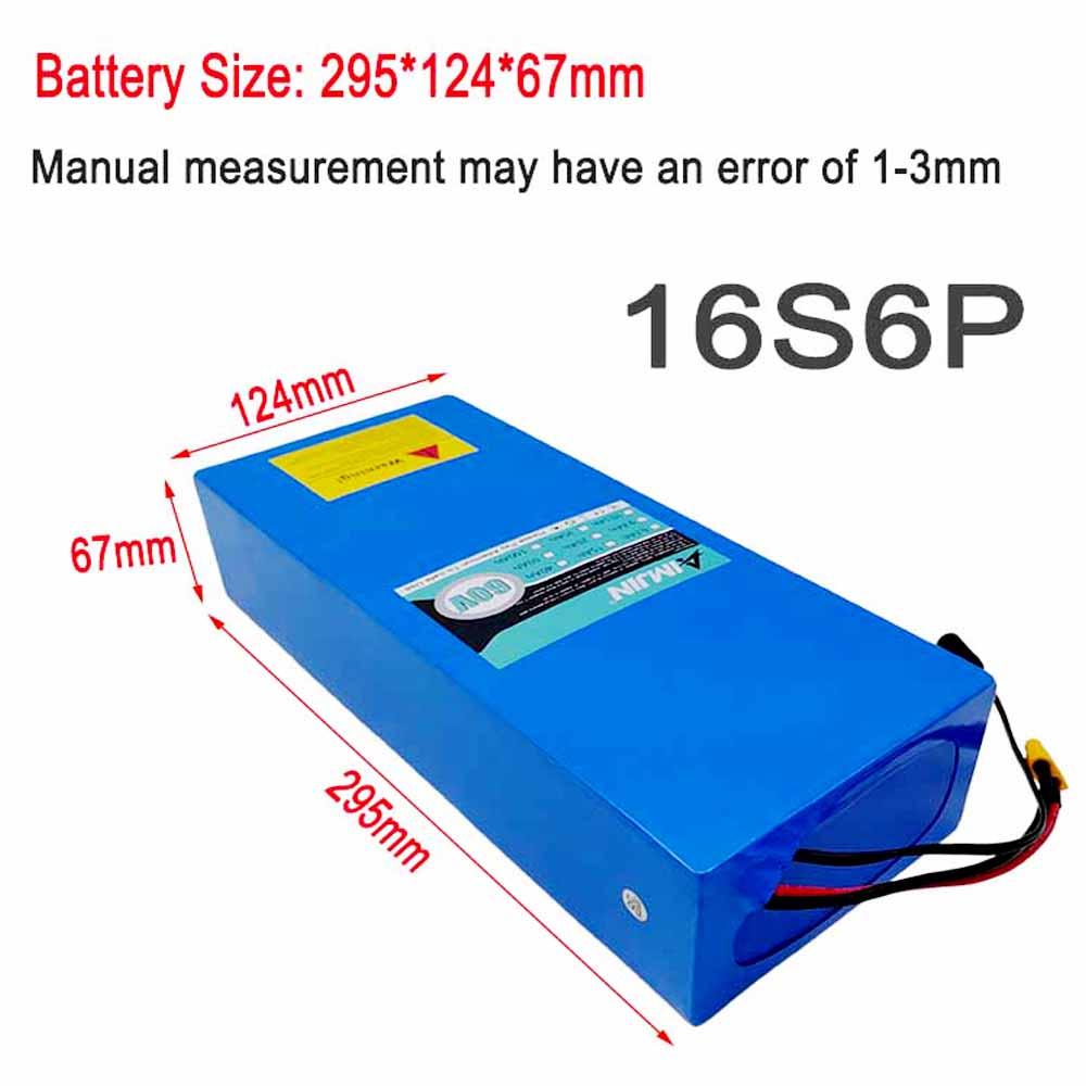 Built-in BMS 18650 16S6P 60V 3 - 60V 30Ah Electric Scooter Battery review and price